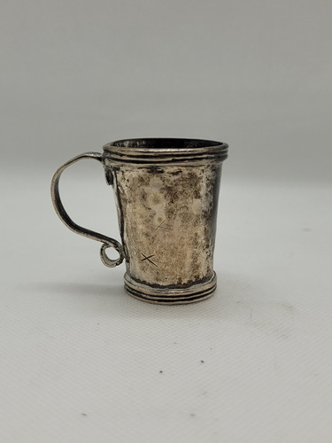 Mini Taza Antigua De Plata