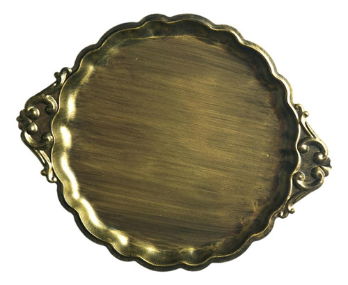 Plato Decorativo Bandeja Decorativa Organizador Redondo Oro