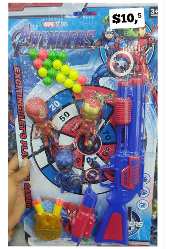 Lanza Dardos De 24cm Con Accesorios Avengers Nuevos. 