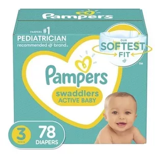 Pampers Swaddlers Active Baby Soft Pañales - Tamaño 3
