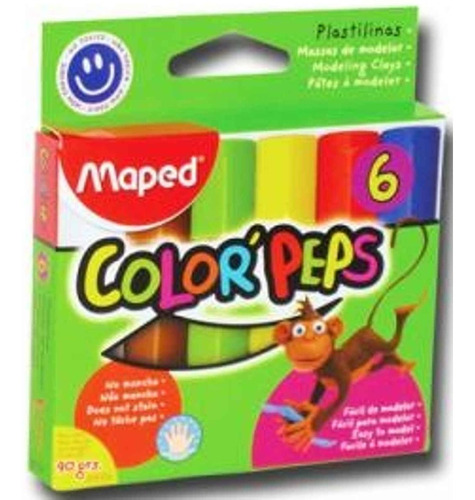 Plastilina Maped Color Peps X 6 Unidades Surtidas