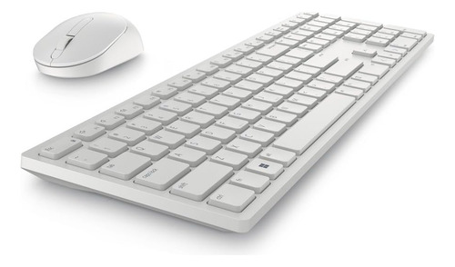 Dell Teclado Y Mouse Inalámbricos Pro - Km5221w Blanco - Usb Émbolo Inalámbrico Rf 2.40 Ghz - Blanco - Ratón Rf Inalámbrico Usb - Óptico - 4000 Dpi - 3 Botones - Rueda De Desplazamiento - Blanco - Aa