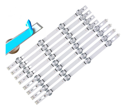 Kit 8 Barras Compatível Com 42lb5500 42lb5600 42lb5800 42lb6