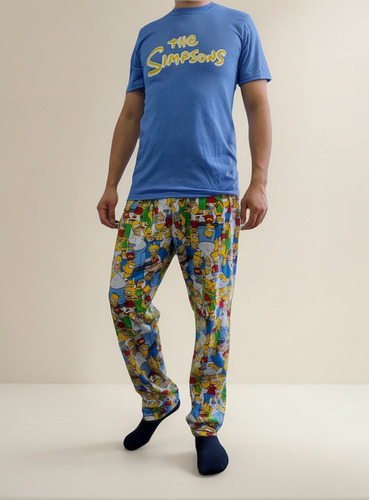 Pijama Caballero Playera Y Pantalón Estampado Hombre