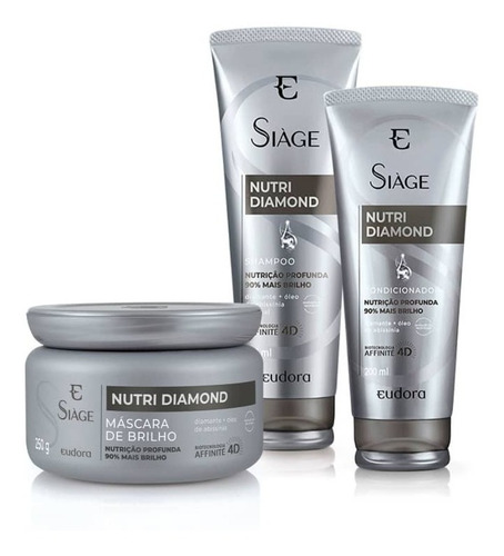 Siàge Nutri Diamond Shampoo + Condicionador +máscara Capilar