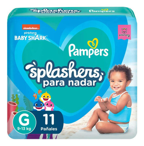 Pampers Splashers Swim Pants Baby Shark Pañales Para El Agua