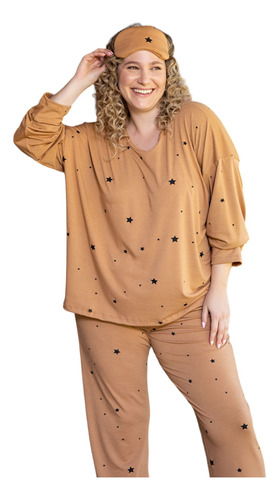 Pijama Mujer Modal Estampado Estrellas Bianca Secreta 24506