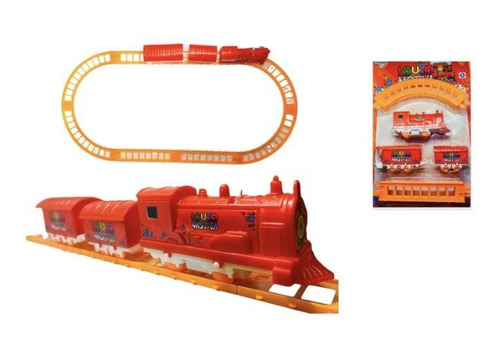 Brinquedo Trenzinho Trem Locomotiva Com Trilhos Infantil