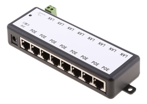 Imagem 7 de 8 de 8 Portas Poe 12-48v Injetor Switch Módulo De Fonte De