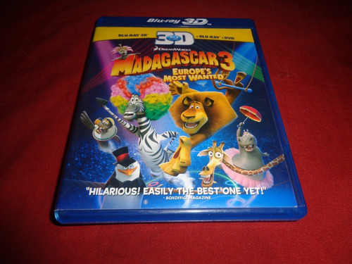 Bluray 3d+ Bluray + Dvd Madagascar 3 En 3d