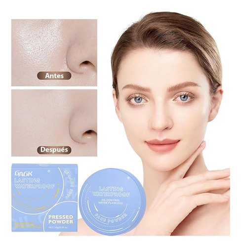 Base Maquillaje Polvo Compacto Fijador Matte 3pcs