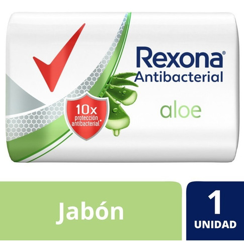 Jabón En Barra Antibacterial Rexona Aloe Vera 90 G