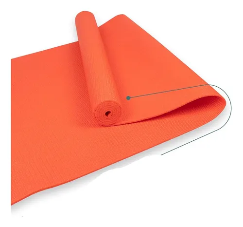 Colchoneta Para Ejercicios Mat Yoga Pilates Gimnasia Naranja