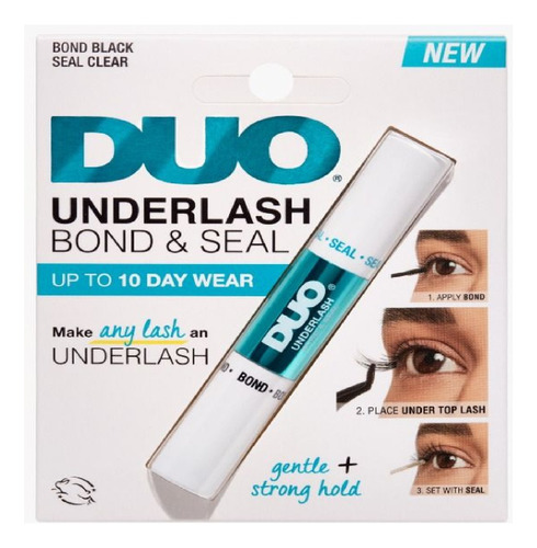 Duo Underlash Bond & Seal Glue Black And Clear Para Pestañas Color Transparente