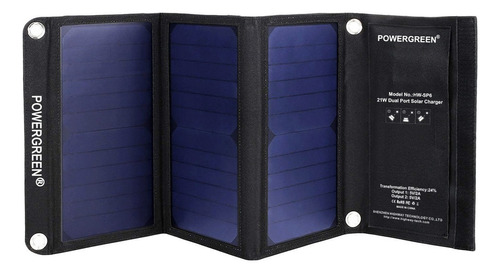 Panel Solar Cargador Portátil 21w 2 Puertos Usb Para Carga