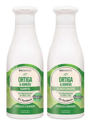 Shampoo Y Acondicionador Vegano Ortiga Romero