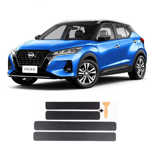 Accesorio Tuning Cubre Zócalos Carbono Nissan Kicks 2023