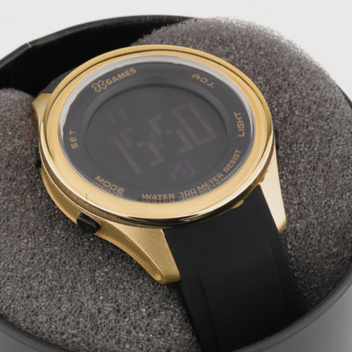 Relógio X Games Digital Dourado Xmppd602 Pxpx Silicone