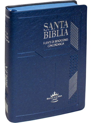 Biblia Chica Fuente De Bendiciones Rvr1960 Vinil Azul Índice