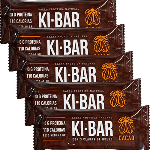 Combo X5 Barrita Proteica 100% Natural Ki Bar Apto Kosher