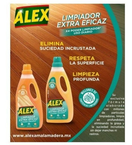 Alex Limpiador Original Para Pisos Madera Cuidado Ext 750 Ml