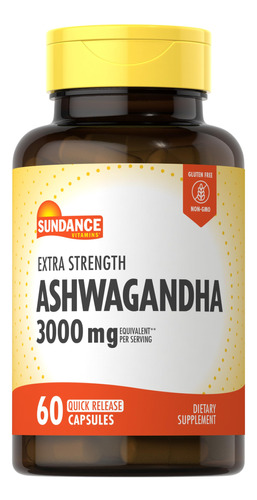 Ashwagandha | 3000 Mg | 60 Capsulas | Con Extracto De Pimien