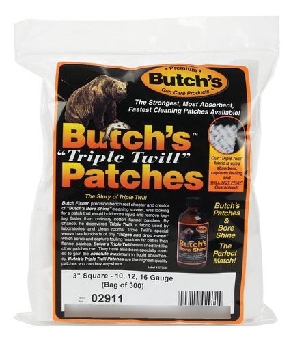 Butch's Parches Cuadrados De 3 Pulgadas,  10, 12, 16 (paquet