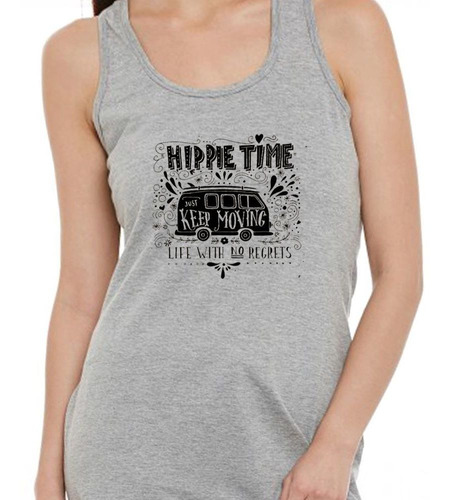 Musculosa Hippie Time Just Keep Moving