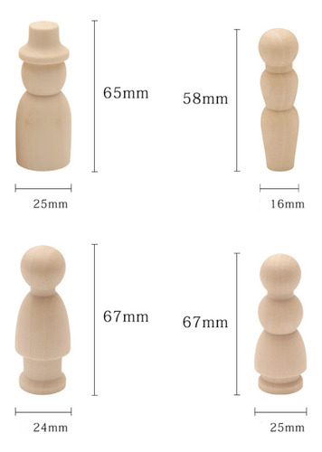 55 Títeres Infantiles Pintados A Mano, Muñecas De Madera Diy