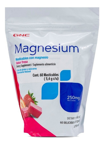 Gnc Magnesio 250 Mg -fresa Sabor Fresa
