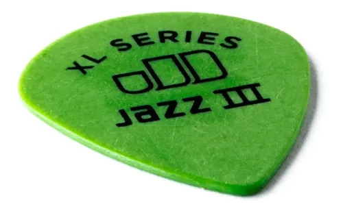Palhetas Jim Dunlop Tortex Jazz III XL 0.88mm 12 Unidades Verde