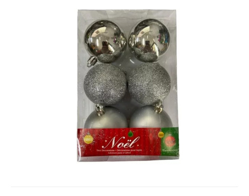 Juego Bolas Navideñas Adornar Arbolito De Navidad Colgar 1a