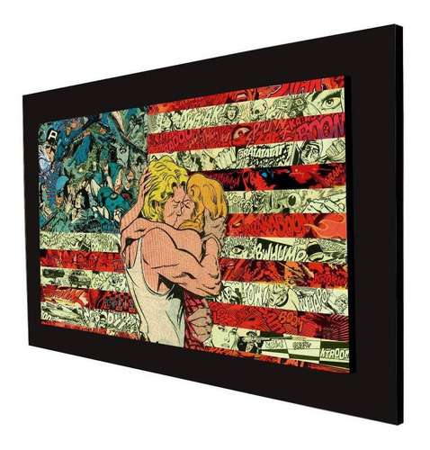 Cuadro 60x40cms Decorativo Comics America+envío Gratis