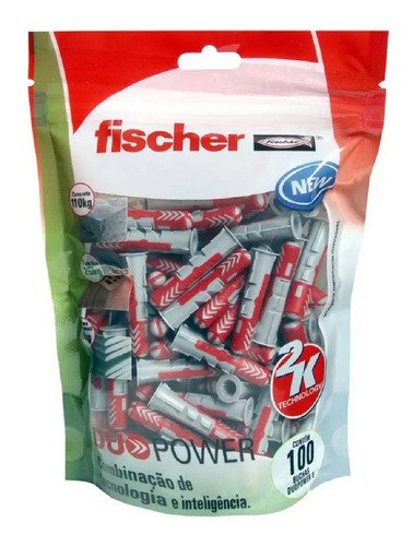 100 Bucha Universal Multiuso Fischer Duopower 08 X 40mm