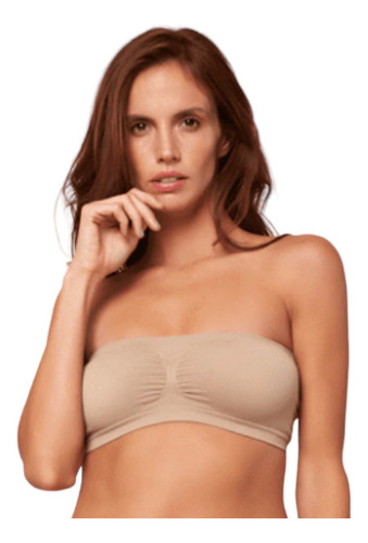 Corpiño Strapless Aretha Mujer Lenceria Seamless Art 602