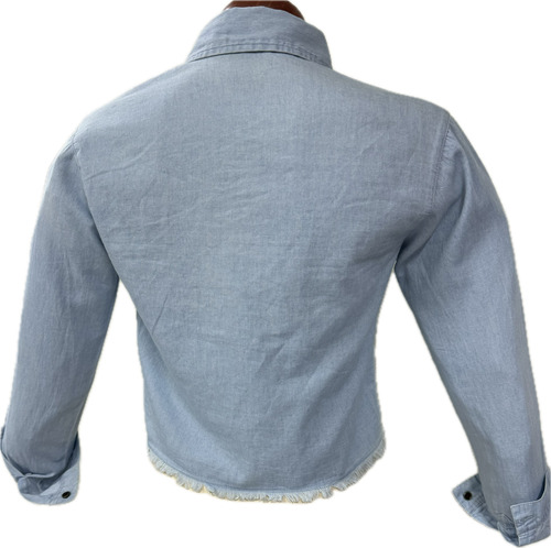 Camisa De Mezclilla Juvenil Manga Larga