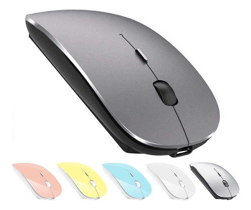Mouse Para Computadora Portátil Recargable Gris