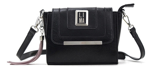 Bandoleras Mujer Carteras Cuero Sintetico Lima Solapa Cierre Color Negro Diseño De La Tela