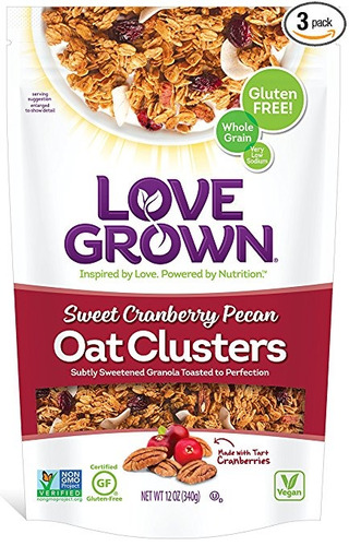 Amor Grown Avena Clusters, Dulce Cranberry Pacana, De 12 Onz