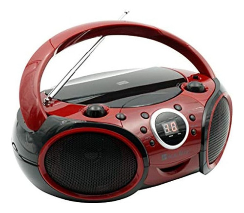 Radio Reproductor De Cd-r/rw Portátil/w Bluetooth Am/fm-rojo