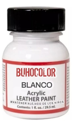 Pintura Para Cuero Tipo Angeluz Acrilica X 35ml Blanco