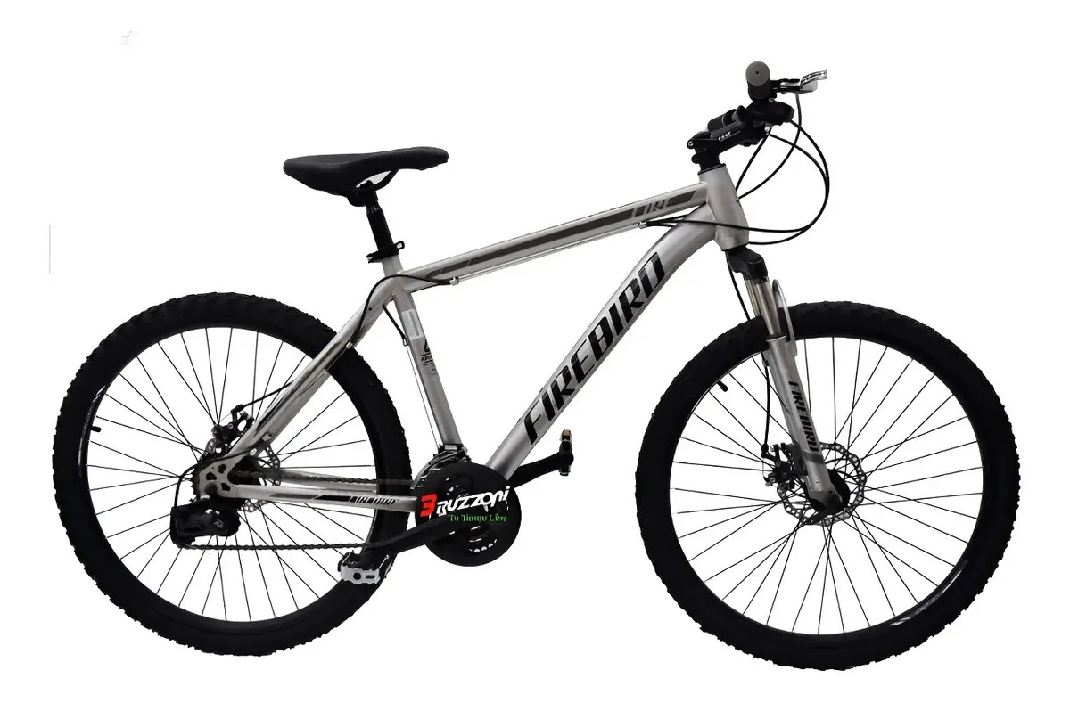 Bicicleta Rodado 24 Mtb Fire Bird 21 Vel Frenos A Discos Color Gris Tamaño Del Cuadro Único