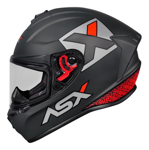 Capacete Asx Draken Concept Cinza Fosco Masculino E Feminino Tamanho do capacete 56-S