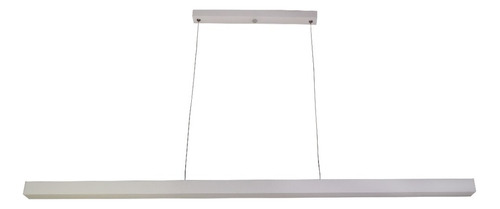 Luminaria Pendente Teto Retangular Led Integrado 50w 115cms Cor Branco- Luz Fria 6.000k 127v/220v