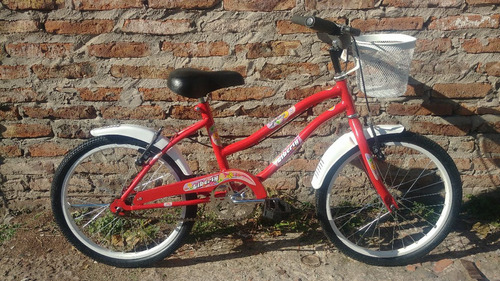 Bicicleta R20 Playera Nena Infantil Liberty Con Canasto