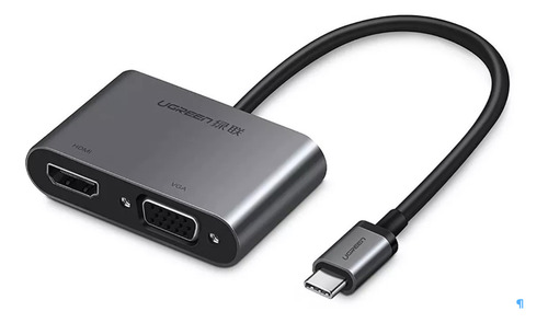 Adaptador Ugreen Usb C A Hdmi 4k + Vga Power Delivery Usb3.0