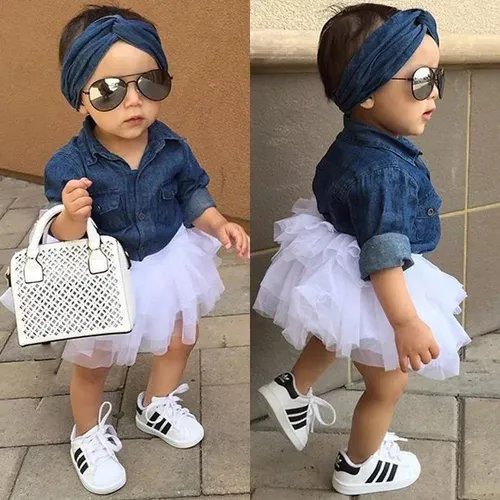 Conjunto Ropa Ni a Camisa Vaquera. Tutu. Diadema Beb Verano