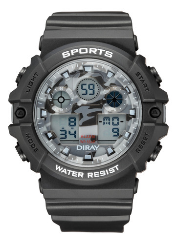 Reloj Deportivo Diray Para Caballero Dr2246g1 Negro