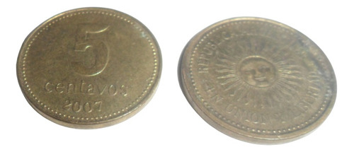 Moneda Argentina 5 Centavos 2007