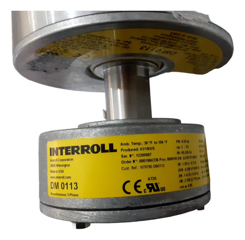 Motor Assíncrono Interroll Dm0113 Midm0113aad13e0u4jaa407mm